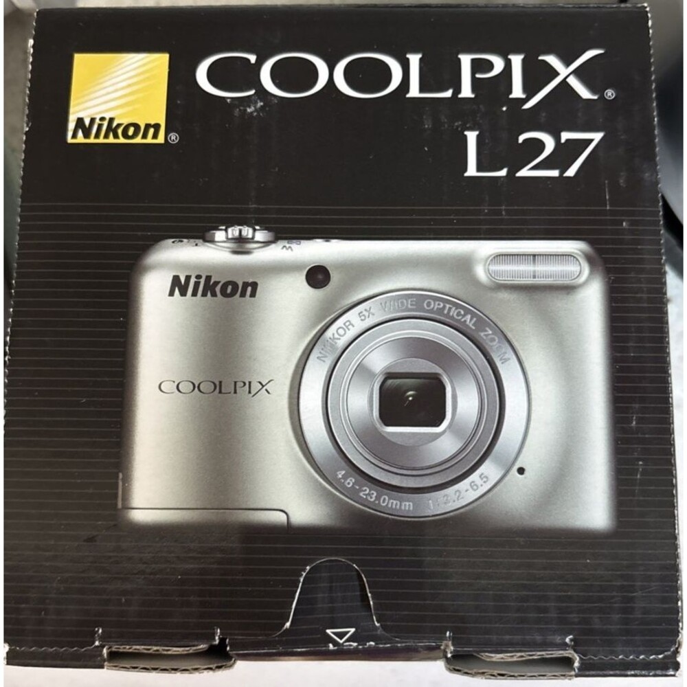 Nikon COOLPIX L27 16.1MP Digital Camera 5x Wide Optical Zoom Silver *Video